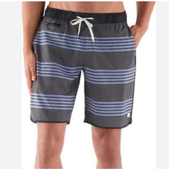 Vuori Other - Vuori Men’s Banks Athletic Shorts 8.5” Unlined Stripe Gray